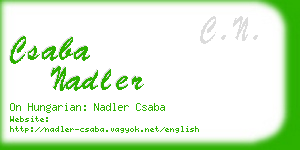 csaba nadler business card